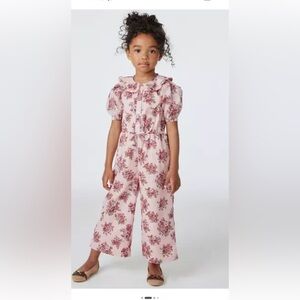 Janie and Jack Pink Floral Kids Romper